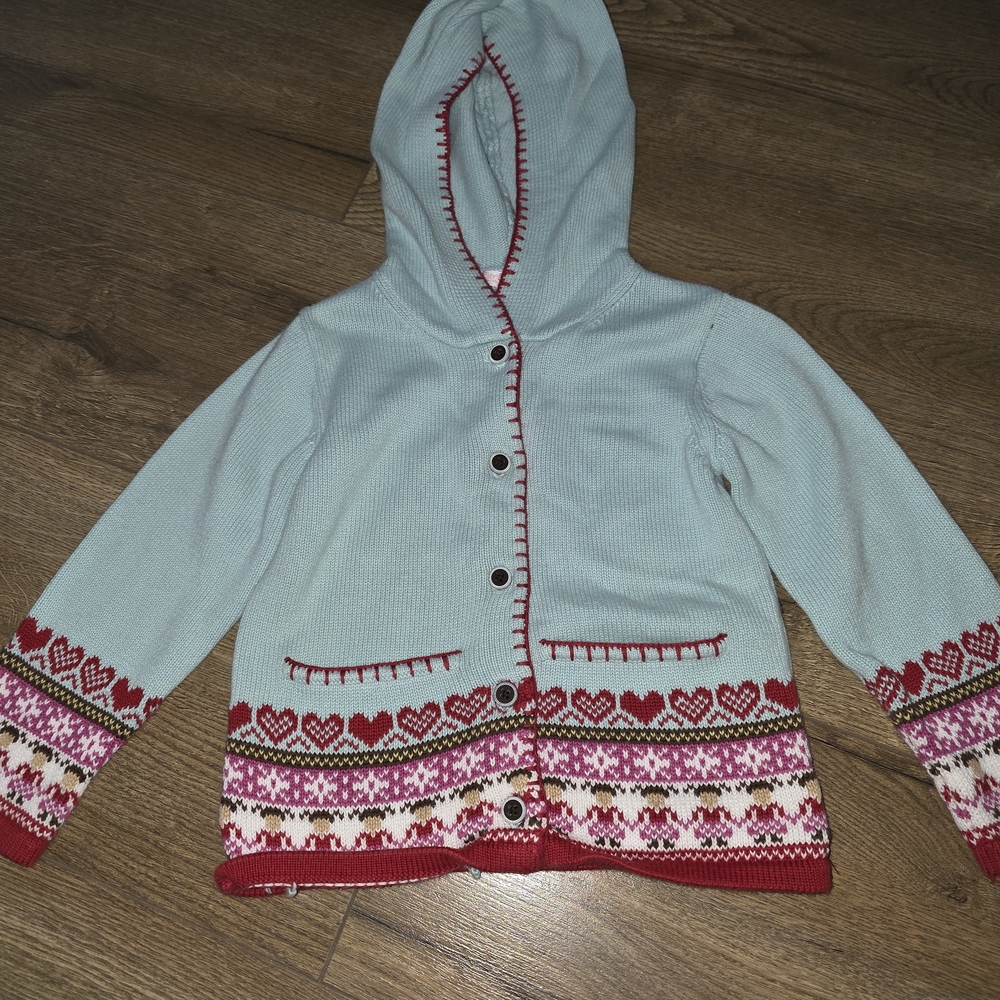 Janie and Jack Blue and Red Kids Sweater